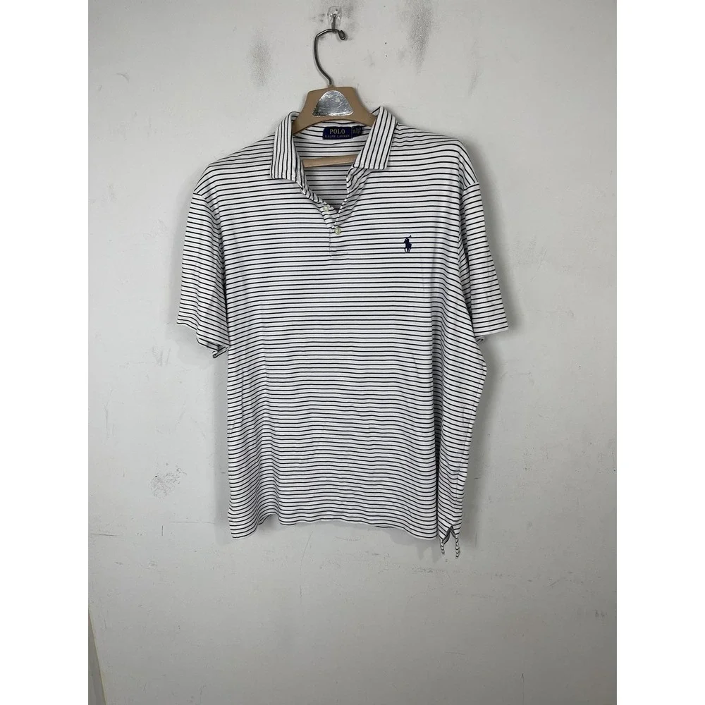 Polo Ralph Lauren Mens Polo Shirt XXL‎ Striped Preppy Golf Old Money Nautical